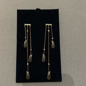 Swarovski earrings naughty feather dangle